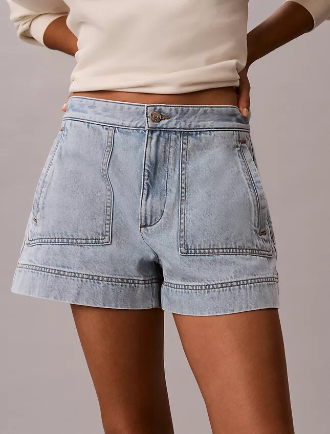 Pantalones cortos de Denim utilitarios Pantalones cortos de Denim utilitarios