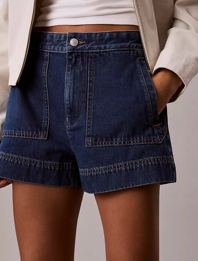 Pantalones cortos de Denim utilitarios Pantalones cortos de Denim utilitarios