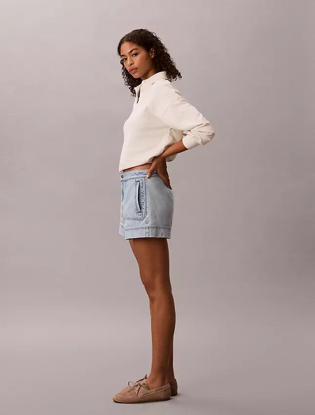 Pantalones cortos de Denim utilitarios Pantalones cortos de Denim utilitarios