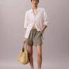 Pantalones cortos de doble gasa sin cremallera Pantalones cortos de doble gasa sin cremallera