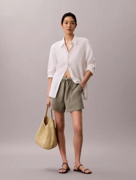 Pantalones cortos de doble gasa sin cremallera