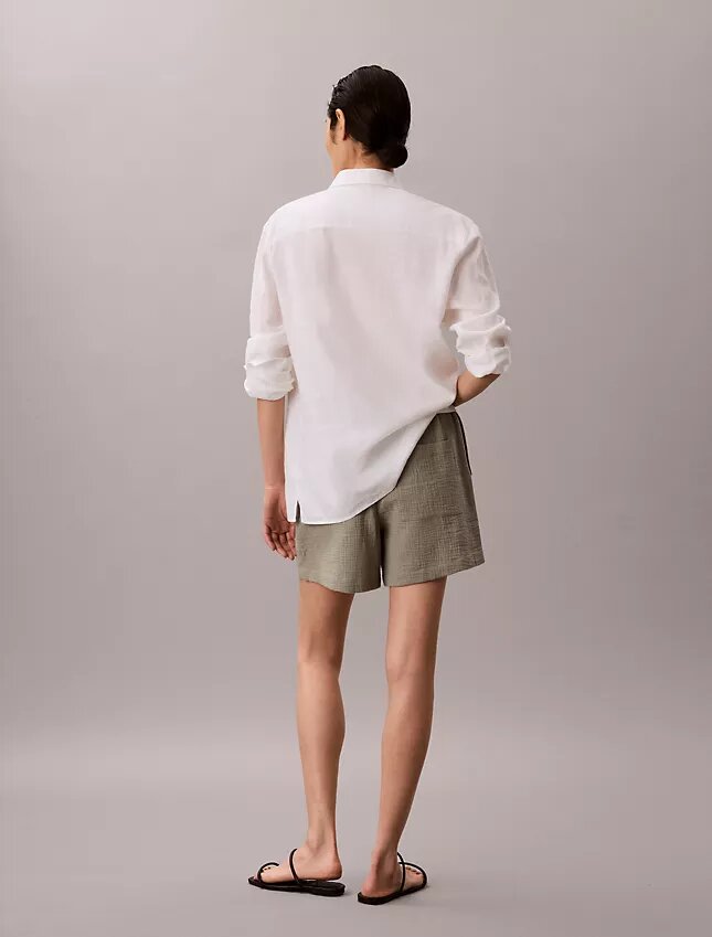 Pantalones cortos de doble gasa sin cremallera Pantalones cortos de doble gasa sin cremallera