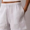 Pantalones cortos de doble gasa sin cremallera Pantalones cortos de doble gasa sin cremallera