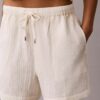 Pantalones cortos de doble gasa sin cremallera Pantalones cortos de doble gasa sin cremallera