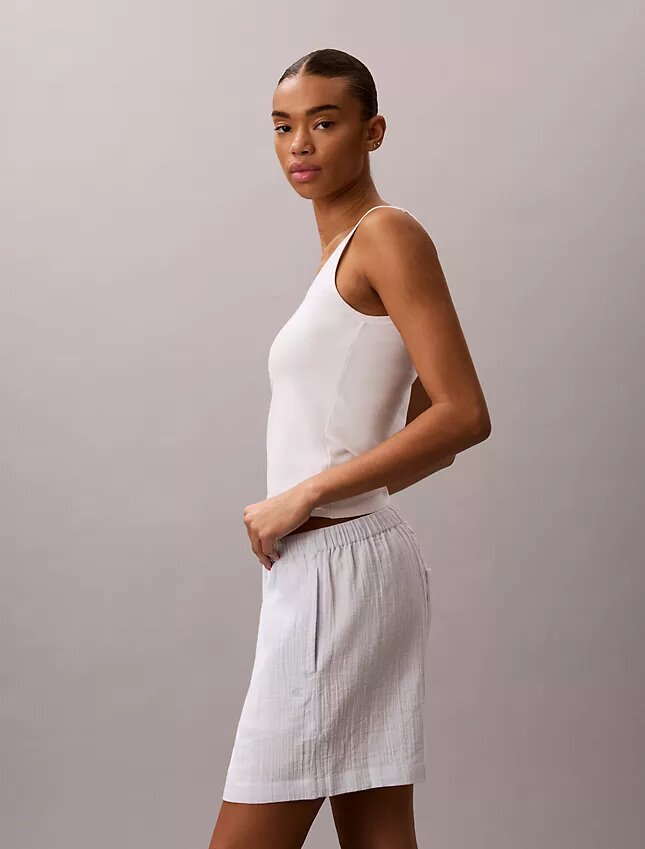 Pantalones cortos de doble gasa sin cremallera Pantalones cortos de doble gasa sin cremallera