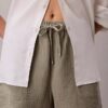 Pantalones cortos de doble gasa sin cremallera Pantalones cortos de doble gasa sin cremallera