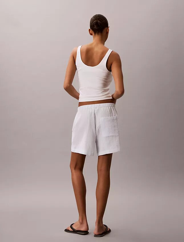 Pantalones cortos de doble gasa sin cremallera Pantalones cortos de doble gasa sin cremallera