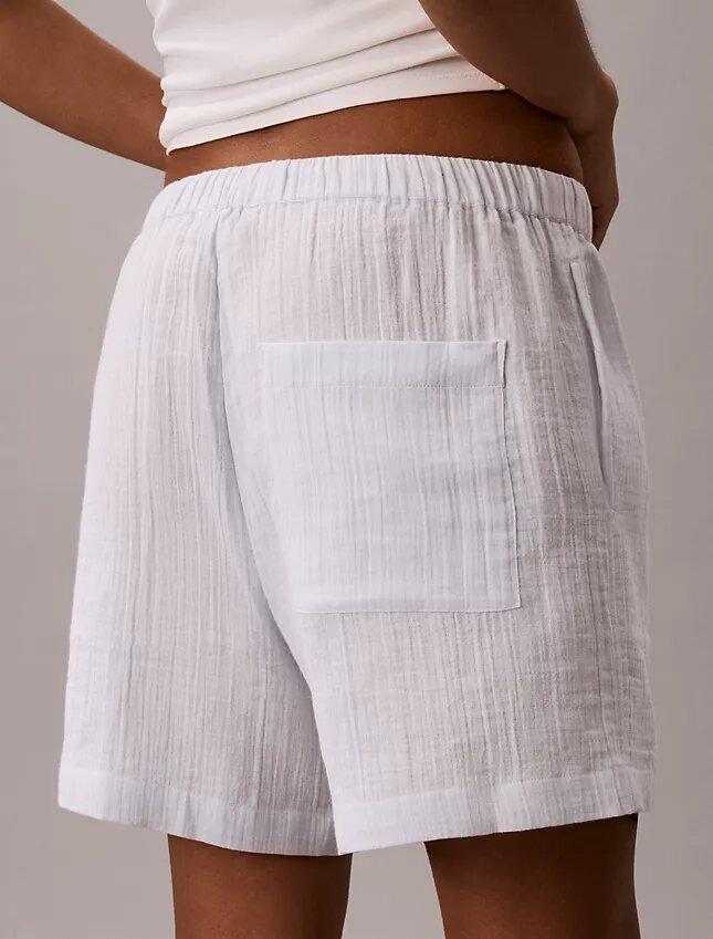 Pantalones cortos de doble gasa sin cremallera Pantalones cortos de doble gasa sin cremallera