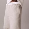 Pantalones cortos de dormir de felpa de algodón Icon