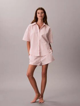 Pantalones cortos de dormir de popelín de algodón
