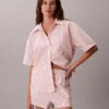 Pantalones cortos de dormir de popelín de algodón