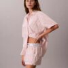 Pantalones cortos de dormir de popelín de algodón
