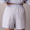 Pantalones cortos de dormir de popelín de algodón