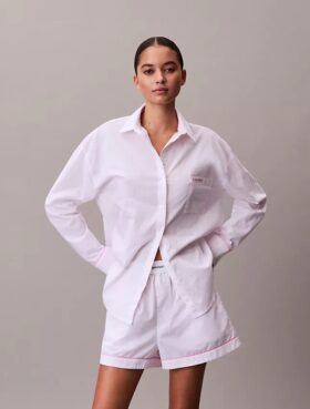 Pantalones cortos de dormir de popelín de algodón para San Valentín