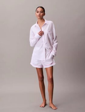 Pantalones cortos de dormir de popelín de algodón para San Valentín
