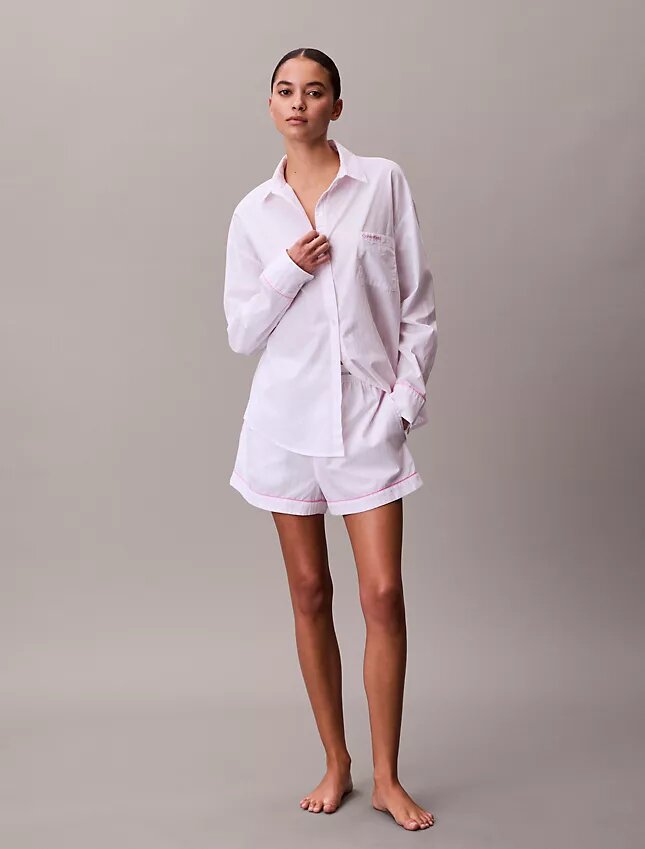 Pantalones cortos de dormir de popelín de algodón para San Valentín Pantalones cortos de dormir de popelín de algodón para San Valentín