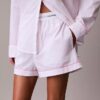 Pantalones cortos de dormir de popelín de algodón para San Valentín Pantalones cortos de dormir de popelín de algodón para San Valentín