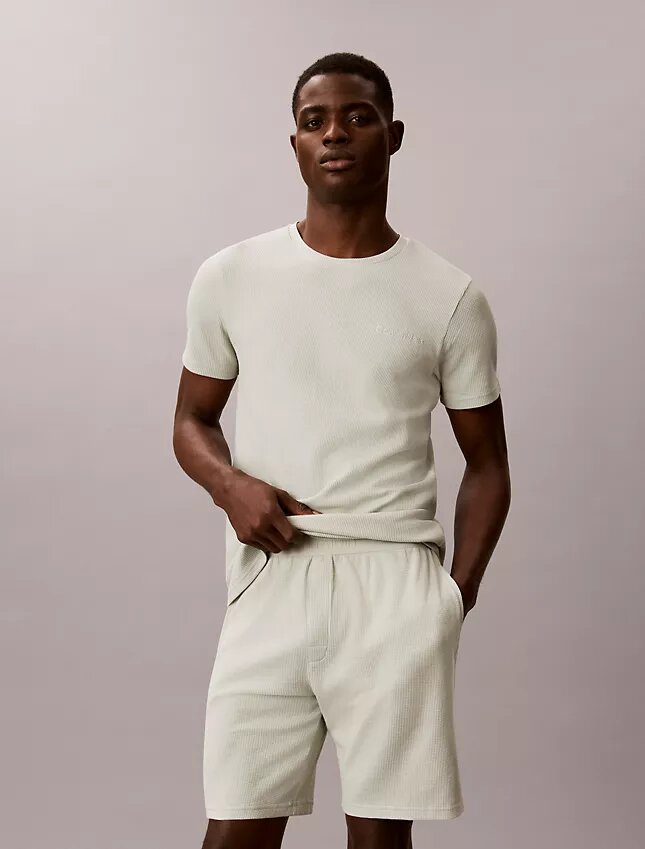Pantalones cortos de dormir de punto waffle Pantalones cortos de dormir de punto waffle