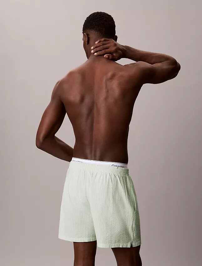 Pantalones cortos de dormir de seersucker Pantalones cortos de dormir de seersucker