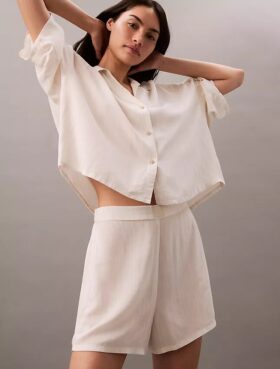Pantalones cortos de dormir de viscosa tejida