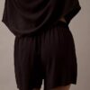 Pantalones cortos de dormir de viscosa tejida Pantalones cortos de dormir de viscosa tejida
