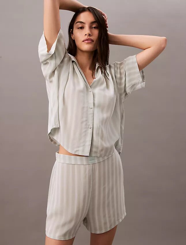 Pantalones cortos de dormir de viscosa tejida Pantalones cortos de dormir de viscosa tejida