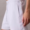 Pantalones cortos de felpa con cinta con el logotipo Pantalones cortos de felpa con cinta con el logotipo