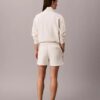 Pantalones cortos de felpa con cinta con el logotipo Pantalones cortos de felpa con cinta con el logotipo