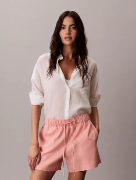 Pantalones cortos de lino y algodón