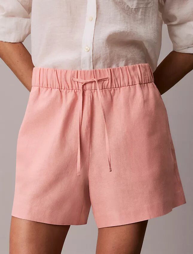 Pantalones cortos de lino y algodón Pantalones cortos de lino y algodón
