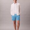 Pantalones cortos de lino y algodón sin cremallera