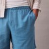 Pantalones cortos de lino y algodón sin cremallera