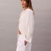Pantalones cortos de lino y algodón sin cremallera Pantalones cortos de lino y algodón sin cremallera