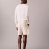 Pantalones cortos de lino y algodón sin cremallera