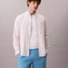 Pantalones cortos de lino y algodón sin cremallera