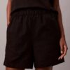 Pantalones cortos de lino y algodón sin cremallera Pantalones cortos de lino y algodón sin cremallera