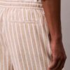 Pantalones cortos de mezcla de lino a rayas