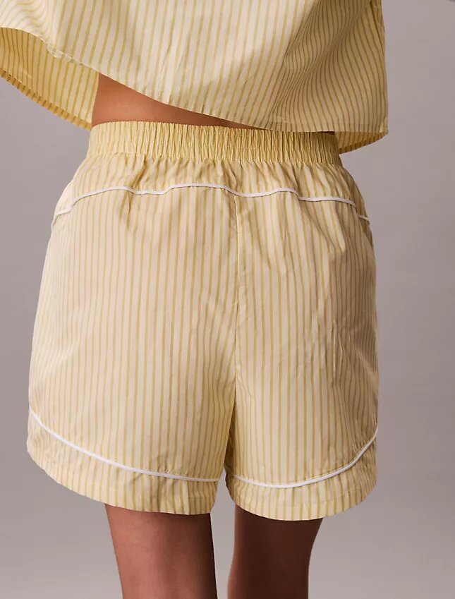 Pantalones cortos de pijama de popelín de algodón Pantalones cortos de pijama de popelín de algodón