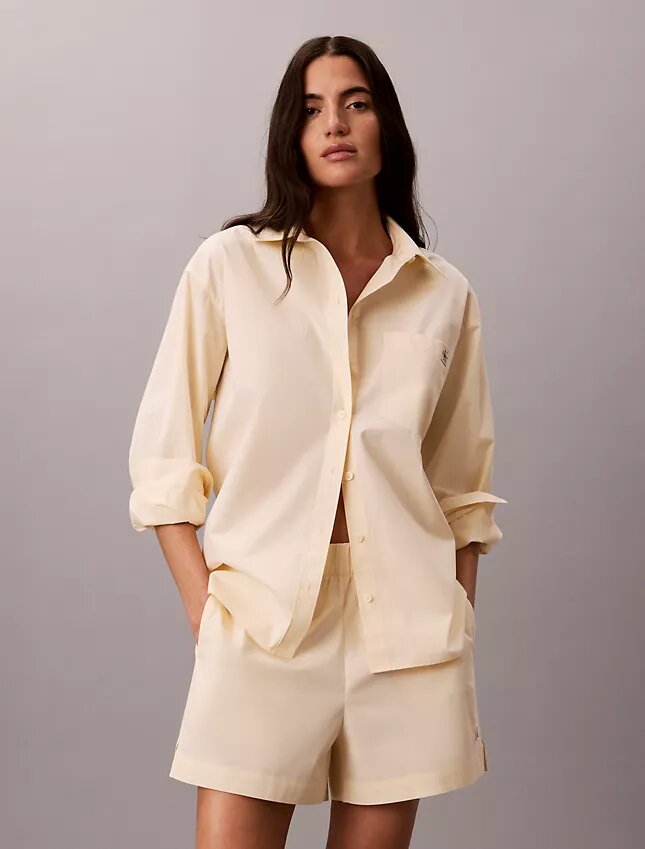 Pantalones cortos de popelín de algodón Pantalones cortos de popelín de algodón