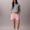 Pantalones cortos de popelín de algodón a rayas