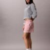 Pantalones cortos de popelín de algodón a rayas