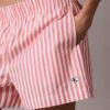 Pantalones cortos de popelín de algodón a rayas
