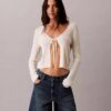 Pantalones cortos Denim de corte A con dobladillo enrollado
