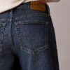 Pantalones cortos Denim de corte A con dobladillo enrollado
