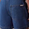 Pantalones cortos Denim de mezcla de lino Pantalones cortos Denim de mezcla de lino