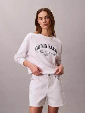 Pantalones cortos Denim midi de talle alto