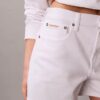 Pantalones cortos Denim midi de talle alto Pantalones cortos Denim midi de talle alto