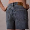 Pantalones cortos Denim midi de talle alto Pantalones cortos Denim midi de talle alto