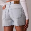 Pantalones cortos Denim midi de talle alto Pantalones cortos Denim midi de talle alto