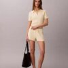 Pantalones cortos elásticos con ribete Pantalones cortos elásticos con ribete